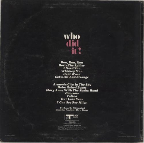 The Who Who Did It! - VG UK vinyl LP album (LP record) (609745)